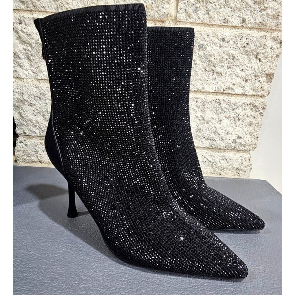 Cosy Island Boots Starlight Pointed Toe Heeled Ankle, Glitter W Sz 7 Retail $169
